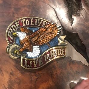 Vintage Harley Style Belt Buckle